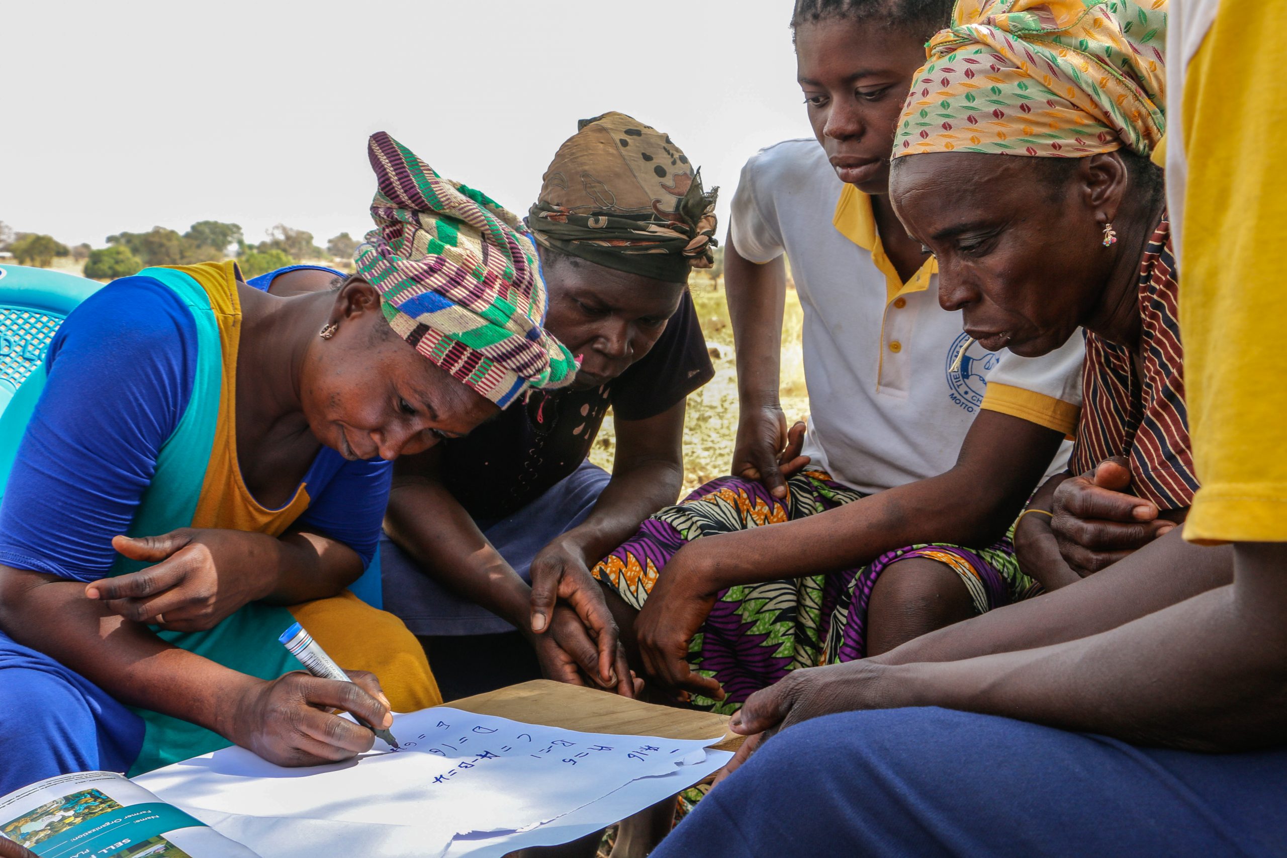 Group of women in market