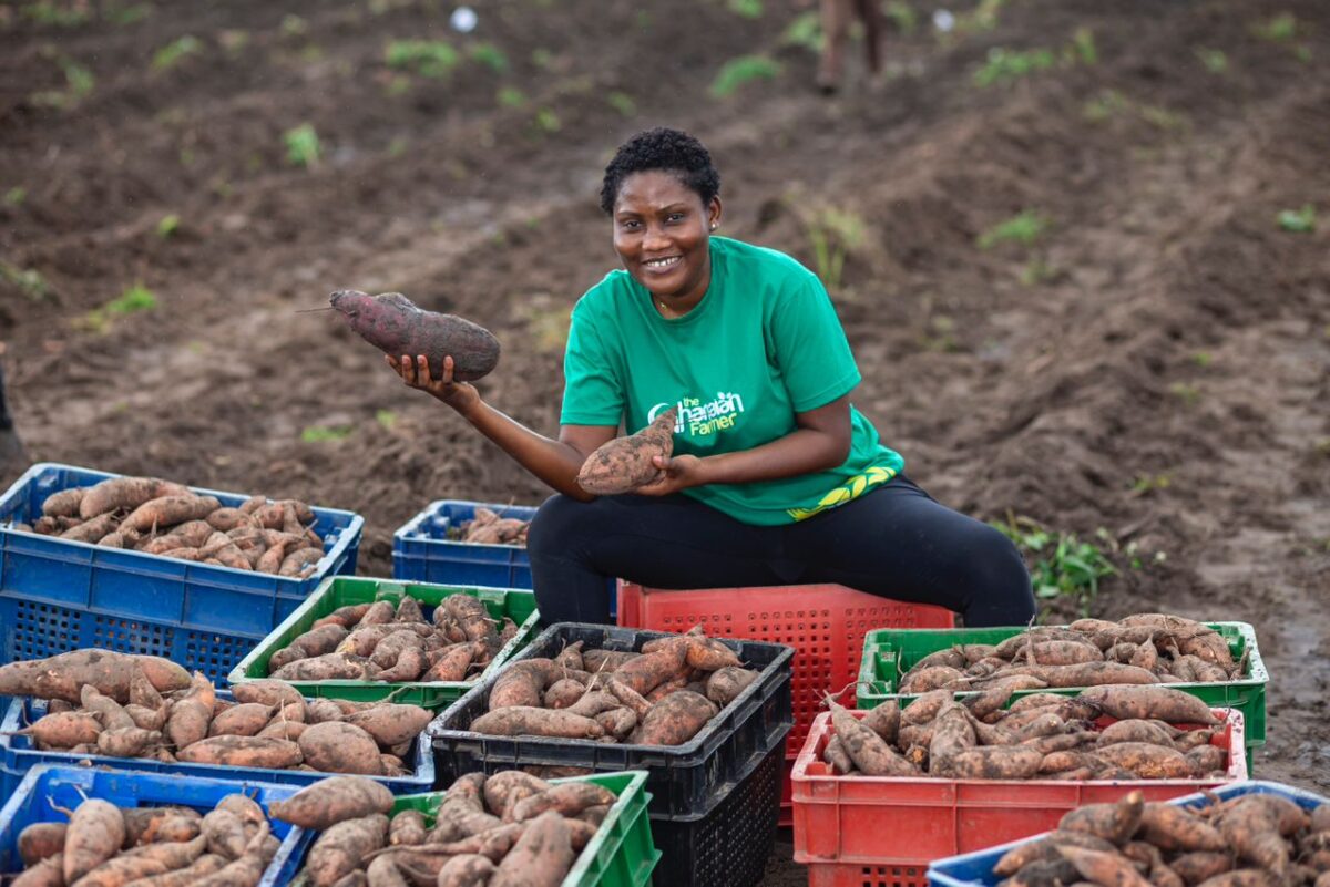 Farmer with produce